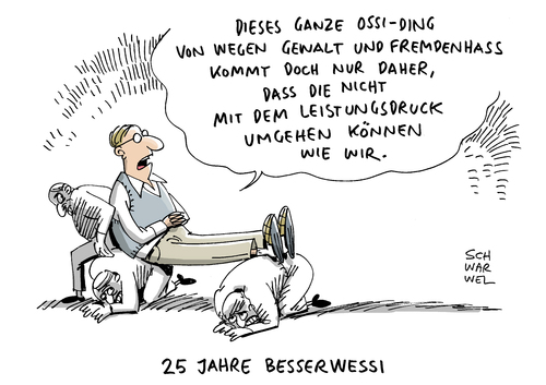 Cartoon: Rassistische Gewalt im Osten (medium) by Schwarwel tagged rassistische,gewalt,im,osten,ossi,wessi,westen,rassismus,gewalttaten,fremdenhass,bundesländer,berlin,karikatur,schwarwel,rassistische,gewalt,im,osten,ossi,wessi,westen,rassismus,gewalttaten,fremdenhass,bundesländer,berlin,karikatur,schwarwel