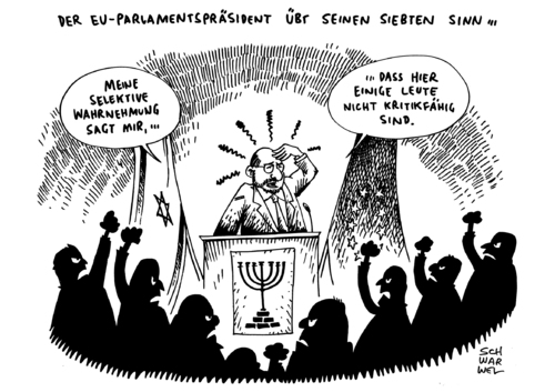 Cartoon: Rede EU Schulz Knesset Eklat (medium) by Schwarwel tagged applau,verweigerung,netanjahu,benjamin,premierminister,plenarsaal,ansprache,bennett,lüge,chef,regierung,politiker,politik,israel,eklat,kritikfähig,kritik,wahrnehmung,selektive,abgeordnete,ablehnung,heftige,knesset,parlamentspräsident,eu,rede,schulz,martin,martin,schulz,rede,eu,parlamentspräsident,knesset,heftige,ablehnung,abgeordnete,selektive,wahrnehmung,kritik,kritikfähig,eklat,israel,politik,politiker,regierung,chef,lüge,bennett,ansprache,plenarsaal,premierminister,benjamin,netanjahu,verweigerung,applaus,palästina,wasser,wasserverbrauch,karikatur,schwarwel