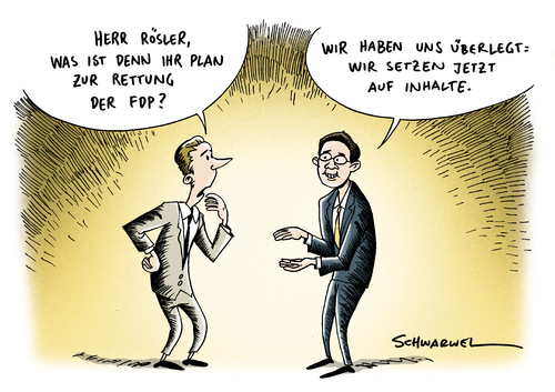 Cartoon: Rösler FDP Inhalte (medium) by Schwarwel tagged rösler,fdp,inhalt,partei,deutschland,regierung,politik,staat,chef,führung,macht,wechsel,krise,kanzler,vize,minister,nachfolger,karikatur,schwarwel,rösler,fdp,inhalt,partei,deutschland,regierung,politik,staat,chef,führung,macht,wechsel