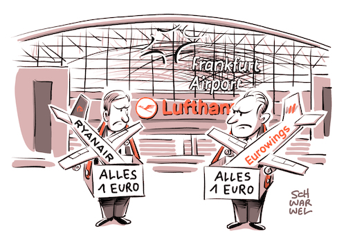 Cartoon: Ryanair in Frankfurt (medium) by Schwarwel tagged ryanair,frankfurt,flughafen,airport,billiganbieter,airline,airlines,billigflüge,lufthansa,flugzeug,fliegen,urlaub,eurowings,billigflieger,homebase,heimatbasis,billigtochter,karikatur,schwarwel,ryanair,frankfurt,flughafen,airport,billiganbieter,airline,airlines,billigflüge,lufthansa,flugzeug,fliegen,urlaub,eurowings,billigflieger,homebase,heimatbasis,billigtochter,karikatur,schwarwel