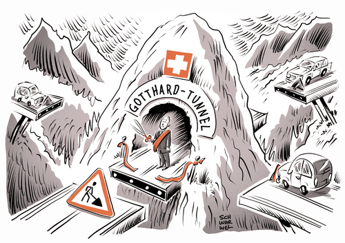 Schweizer Gotthard Tunnel