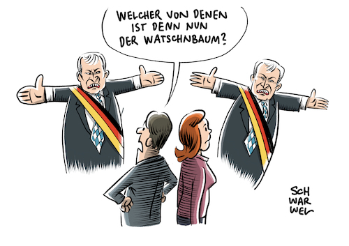 Cartoon: Seehofer Watschnbaum (medium) by Schwarwel tagged horst,seehofer,csu,bayern,heimatminister,bundesinnenminister,innenminister,politik,deutschland,innenministerium,heimatministerium,rücktritt,partei,politiker,watschnbaum,landtagswahl,wahl,landtagswahlpleite,niederlage,parteichef,cartoon,karikatur,schwarwel,horst,seehofer,csu,bayern,heimatminister,bundesinnenminister,innenminister,politik,deutschland,innenministerium,heimatministerium,rücktritt,partei,politiker,watschnbaum,landtagswahl,wahl,landtagswahlpleite,niederlage,parteichef,cartoon,karikatur,schwarwel