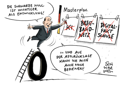 Cartoon: Sparvorstoß von Finanzminister (medium) by Schwarwel tagged sparvorstoß,finanzminister,olaf,scholz,minister,finanzen,wirtschaft,geld,sparen,finanzierung,finanzierungslücke,bund,milliarden,deutschland,konjunktur,steuer,steuern,haushalt,wirtschaftswachstum,bruttoinlandsprodukt,haushaltsnöte,schwarze,null,verteidigung,finanzhaushalt,cartoon,karikatur,schwarwel,sparvorstoß,finanzminister,olaf,scholz,minister,finanzen,wirtschaft,geld,sparen,finanzierung,finanzierungslücke,bund,milliarden,deutschland,konjunktur,steuer,steuern,haushalt,wirtschaftswachstum,bruttoinlandsprodukt,haushaltsnöte,schwarze,null,verteidigung,finanzhaushalt,cartoon,karikatur,schwarwel