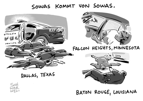 Cartoon: Tödliche Polizeigewalt (medium) by Schwarwel tagged polizei,polizeigewlt,tot,tod,erschossen,mord,waffen,terror,polizeigewalt,alton,sterling,philando,castillo,polizist,dallas,demo,demonstration,antirassismus,karikatur,schwarwel,schütze,todesschützen,hinrichtung,eskalation,exekution,rassissmus,afroamerikaner,protest,polizei,polizeigewlt,tot,tod,erschossen,mord,waffen,terror,polizeigewalt,alton,sterling,philando,castillo,polizist,dallas,demo,demonstration,antirassismus,karikatur,schwarwel,schütze,todesschützen,hinrichtung,eskalation,exekution,rassissmus,afroamerikaner,protest