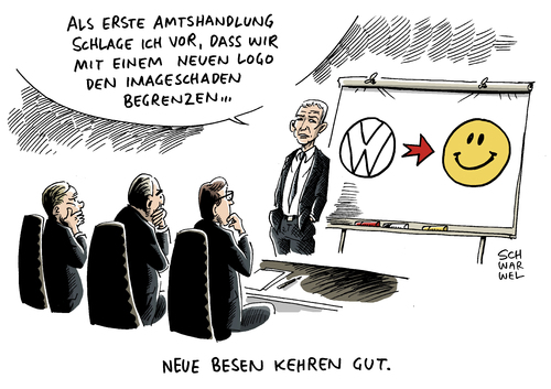 Cartoon: VW Dieselgate Vorstandschef (medium) by Schwarwel tagged vw,dieselgate,vorstandschef,volkswagen,vorstand,chef,müller,neubeginn,unternehmen,konzern,personal,porsche,auto,autohersteller,kfz,karikatur,schwarwel,vw,dieselgate,vorstandschef,volkswagen,vorstand,chef,müller,neubeginn,unternehmen,konzern,personal,porsche,auto,autohersteller,kfz,karikatur,schwarwel