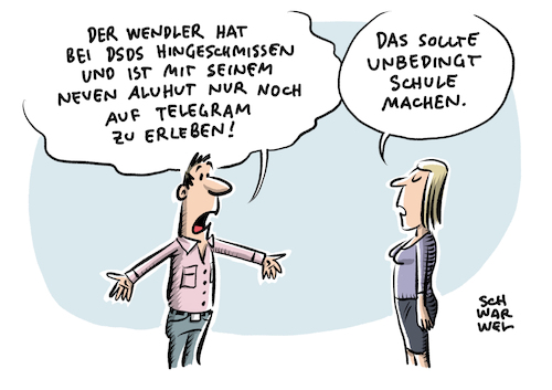 Cartoon: Wendler Verschwörungstheorie (medium) by Schwarwel tagged michael,wendler,ausstieg,dsds,attila,hildmann,xavier,naidoo,verschwörungstheorie,querfrontler,querdenker,coronaleugner,coronagegner,verschwörungsmythen,covid19,coronapandemie,coronapolitik,coronakrise,pandemie,virus,virologe,drosten,merkel,spahn,rtl,kaufland,telegram,instagram,cartoon,karikatur,schwarwel,michael,wendler,ausstieg,dsds,attila,hildmann,xavier,naidoo,verschwörungstheorie,querfrontler,querdenker,coronaleugner,coronagegner,verschwörungsmythen,covid19,coronapandemie,coronapolitik,coronakrise,pandemie,virus,virologe,drosten,merkel,spahn,rtl,kaufland,telegram,instagram,cartoon,karikatur,schwarwel