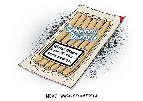 Cartoon: WHO Wurst krebserregend (medium) by Schwarwel tagged who,wurst,krebserregend,experten,ernährung,nahrung,lebensmittel,essen,fleisch,krebs,krank,krankheit,karikatur,schwarwel,who,wurst,krebserregend,experten,ernährung,nahrung,lebensmittel,essen,fleisch,krebs,krank,krankheit,karikatur,schwarwel