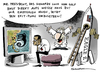 Cartoon: BP-Öl bedroht Obama (small) by Schwarwel tagged bp öl bedrohung krise barack obama pest golf von mexiko umweltdesaster ölkonzern deepwater horizon mississippi beschädigung us präsident karikatur schwarwel