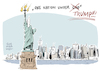 Cartoon: Trump Einreisestopp Muslime (small) by Schwarwel tagged trump,donald,freiheitsstatue,us,usa,amerika,prösident,president,dekret,einreisestopp,einreise,muslime,freiheit,gerechtigkeit,grenze,mauer,rassismus,fremdenfeindlichkeit,rassenhass,kuckucksclan,republikaner,einreisebeschränkung,ausländer,migration,abschiebung,flüchtlinge,geflüchtete,exekutiv,verfassung,exekutivgewalt,präsidentenerlass,muslimbam,religion,religiöse,islam,islamistisch,terror,karikatur,schwarwel