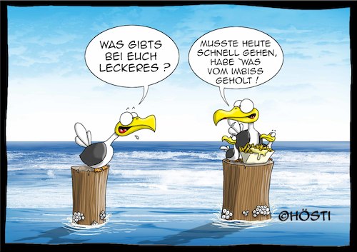 Cartoon: Höstis Emma und Konsorten (medium) by Hösti tagged hösti,cartoons,hoesti,stephan,höstermann,emma,und,konsorten,möwe