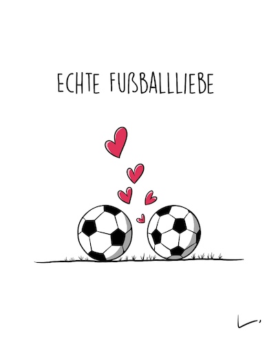 Cartoon: Fussballliebe (medium) by SCHÖN BLÖD tagged fußball,sport,liebe,fußball,sport,liebe