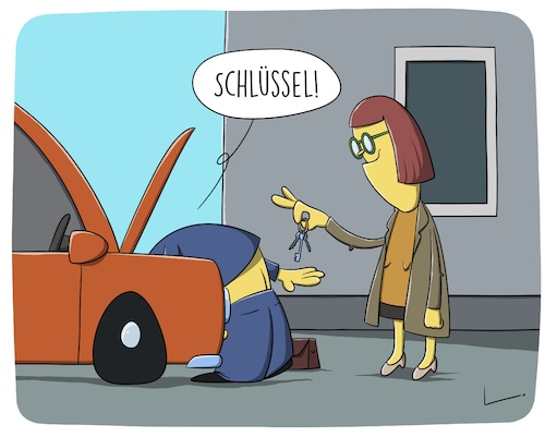 Cartoon: Schlüssel (medium) by SCHÖN BLÖD tagged cartoonalarm,thomas,luft,schlüssel,auto,reparatur,werkzeug,cartoonalarm,thomas,luft,schlüssel,auto,reparatur,werkzeug