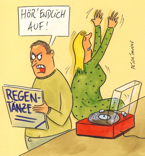 Cartoon: regentänze (medium) by Peter Thulke tagged regen,wetter,wetter,regen