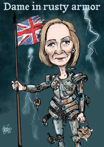 Dame In Rusty Armor By Jean Gouders Cartoons Politics Cartoon Toonpool 