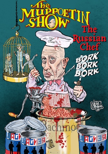 Cartoon: Kremlin kitchen (medium) by jean gouders cartoons tagged bachmoet,wagner,group,kremlin,ukrain,bachmoet,wagner,group,kremlin,ukrain