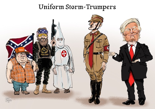 Cartoon: Uniform Storm Trumpers (medium) by jean gouders cartoons tagged trump,ukrainien,war,putin,trump,ukrainien,war,putin