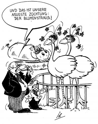 Cartoon: neuester Generfolg (medium) by irlcartoons tagged genversuch,humor,tiere,nebenwirkung,genlabor,labor,züchtung,strauß,gen,zoo,garten,blumen,blumenstrauß,zucht,zoo,strauß,analogie,tiere,vogel,genetik,gentechnik,entwicklung,moral,fortschritt,experiment,manipulation,mutation,kreuzung