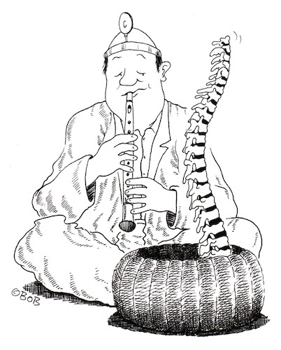 Cartoon: o.T. (medium) by Christian BOB Born tagged rücken,wirbelsäule,arzt,patient,schmerzen,orthopäde,rücken,wirbelsäule,arzt,patient,schmerzen,orthopäde