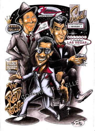 the rat pack By elle62 | Famous People Cartoon | TOONPOOL