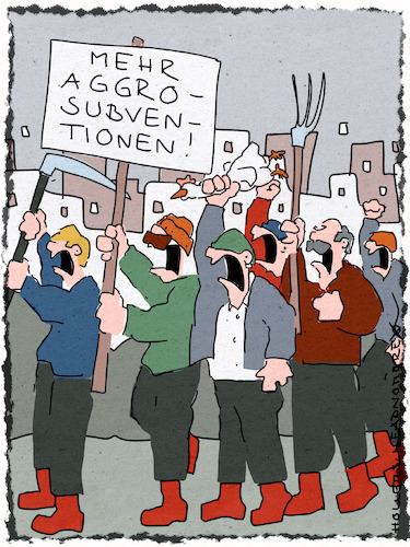 Cartoon: Aggrosubventionen (medium) by hollers tagged agrarsubventionen,aggression,landwirtschaft,subventionen,bauern,bauernproteste,grüne,demonstrationen,habeck,agrarsubventionen,aggression,landwirtschaft,subventionen,bauern,bauernproteste,grüne,demonstrationen,habeck