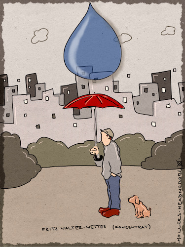 Cartoon: Konzentrat (medium) by hollers tagged fritz,walter,wetter,konzentrat,regen,dauerregen,kloimawandel,klima,hochwasser,niedersachsen,natur,fritz,walter,wetter,konzentrat,regen,dauerregen,kloimawandel,klima,hochwasser,niedersachsen,natur