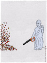 Cartoon: Zen (small) by hollers tagged zen,ruhe,buddha,laubbläser,zenruhe,zenbuddhismus,laub,herbst