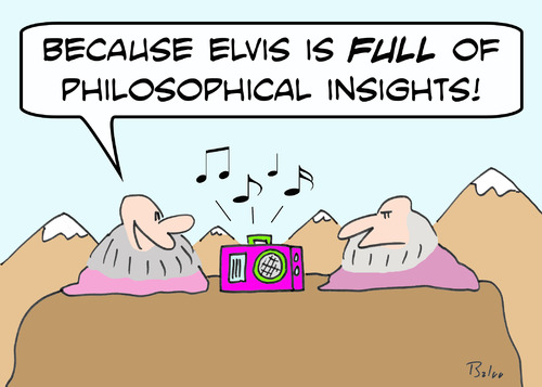 Elvis Philosophical Insights Gur By Rmay Philosophy Cartoon Toonpool