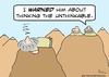 Cartoon: gurus thinking unthinkable warn (small) by rmay tagged gurus,thinking,unthinkable,warn